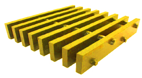 Two and One Half Inch Deep Sixty Percent Open Heavy Duty Pultruded Grating